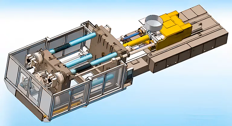 clamping unit structure in the injection molding machine