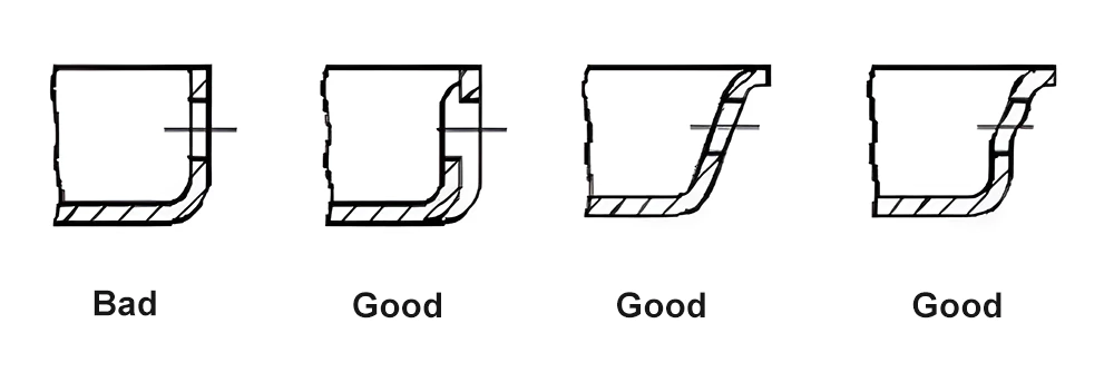 side hole in plastic part design