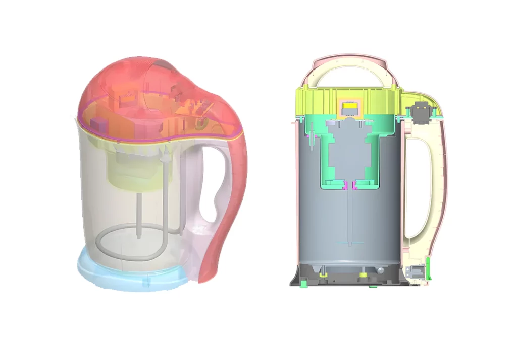 Structure in software of soymilk maker housing mold design